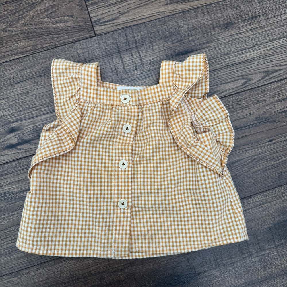 Zara Yellow Gingham Baby Top.